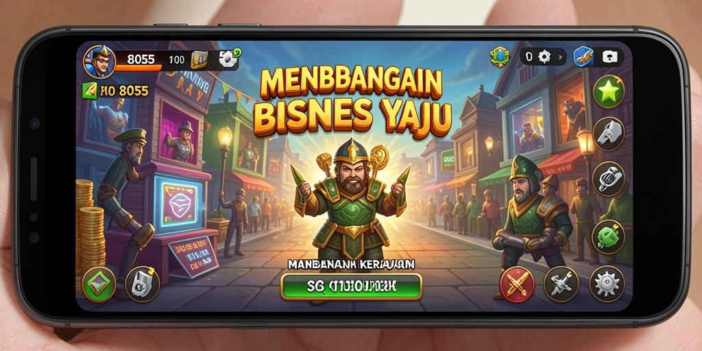 Tampilan gameplay 8055 yang menarik dan penuh warna.