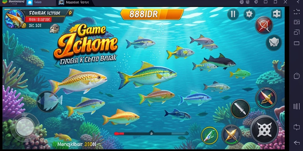 Tangkapan layar gameplay Tembak Ikan yang menggembirakan.