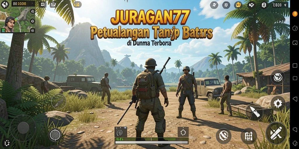 Screenshot menampilkan gameplay eksplorasi Open World di JURAGAN77.