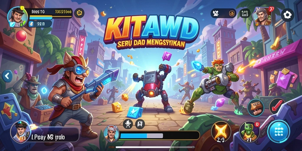 Tampilan gameplay seru dari KITAWD dalam format arcade.