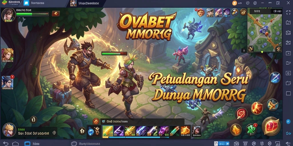Screenshot gameplay OVABET menampilkan aksi seru dalam pertarungan MMORPG.
