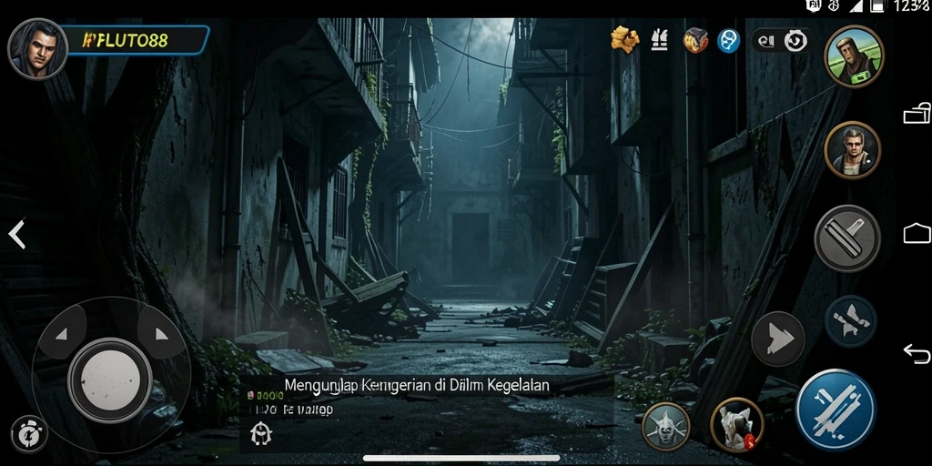 Screenshot gameplay menampilkan momen menegangkan dalam PLUTO88.