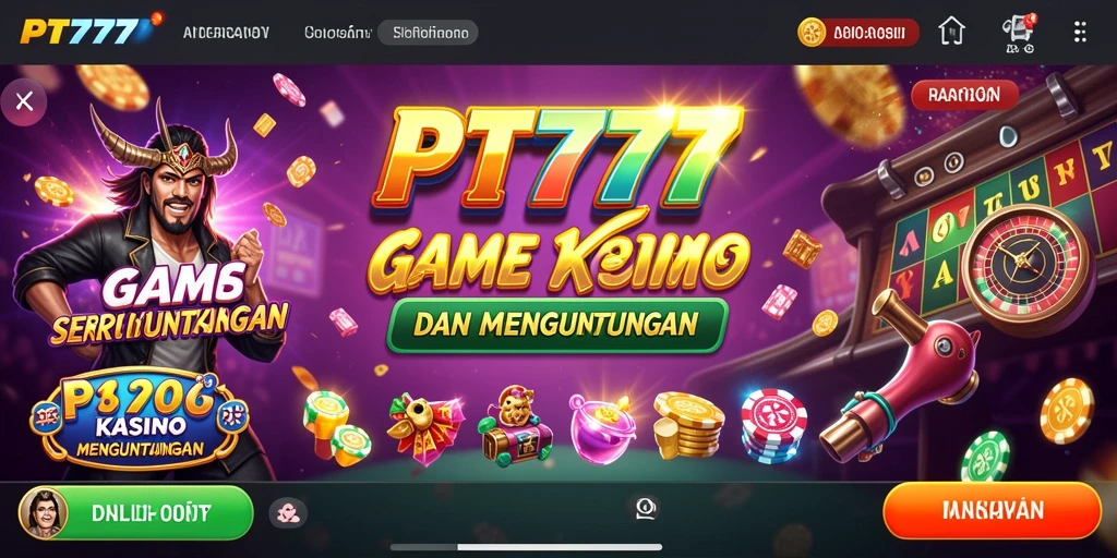 Screenshot PT777 menampilkan gameplay Kasino yang seru dan menarik.