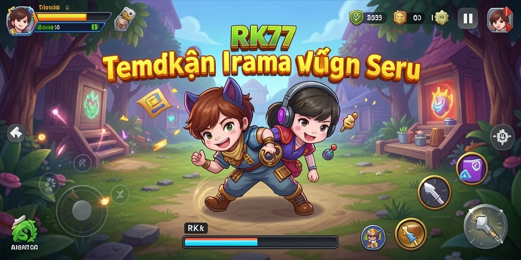 Tampilan screenshot RK77 dengan gameplay musik yang mendebarkan.