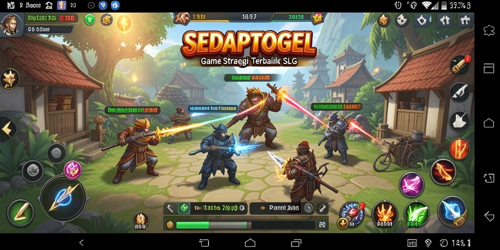 Tampilan gameplay menarik dalam SEDAPTOGEL dengan pertempuran strategis.